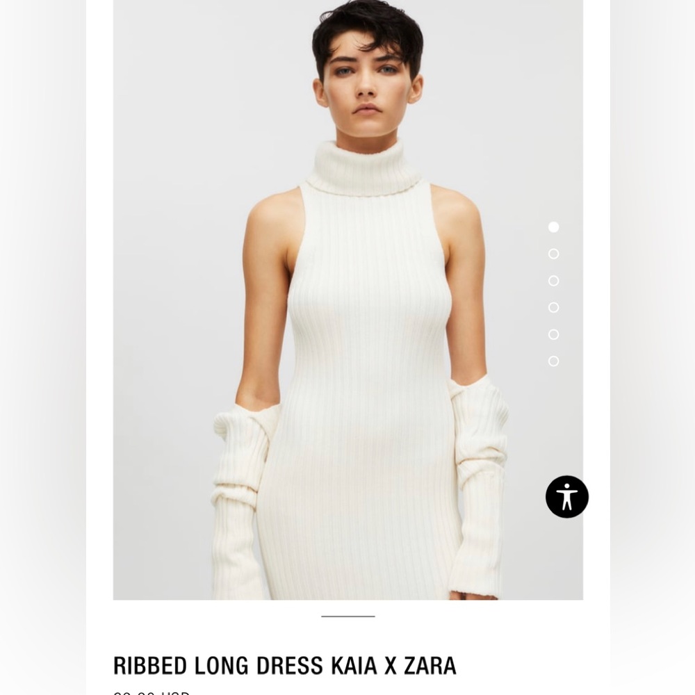 Kaia x Zara Ribbed Sweater Dress
